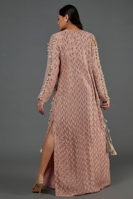 Payal Singhal Flower Embroidered Yoke Kaftan 