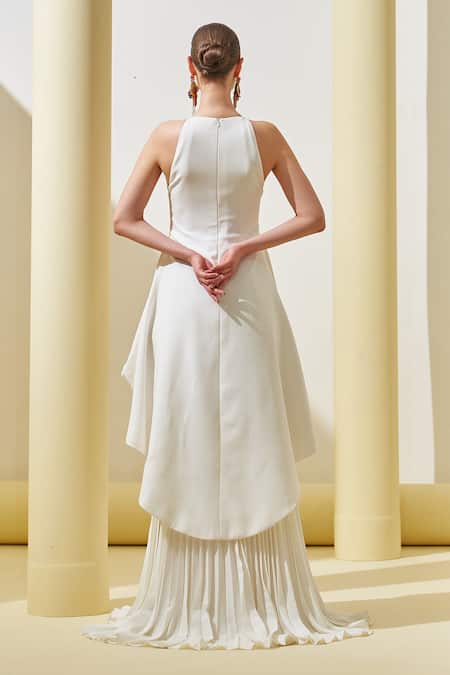 Pleats By Aruni Peplum Layered Gown 
