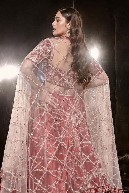 Masumi Mewawalla Sequin Embroidered Bridal Lehenga Set 