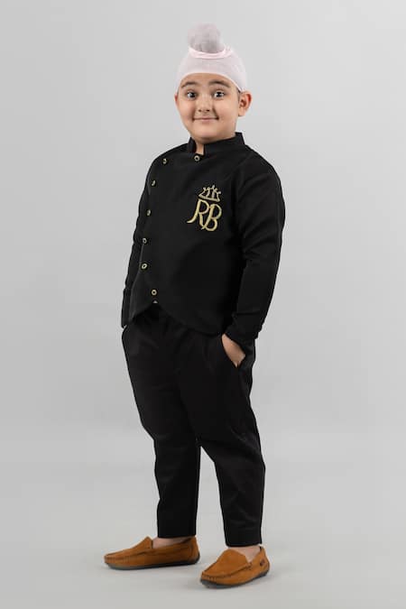 Darleen Kids Couture Hand Embroidered Jodhpuri & Pant Set 