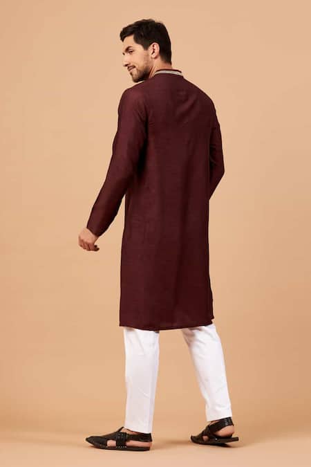 Hilo Design Adira Placement Embroidered Kurta Set 