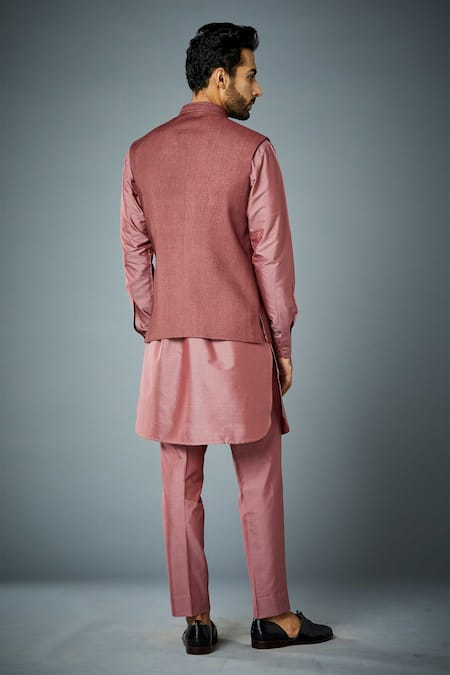 Gargee Designers Coral Shell Embroidered Bundi & Kurta Set 