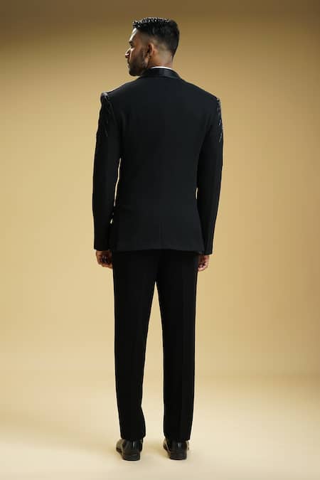 Kommal Sood Tonal Cutdana Embroidered Tuxedo Trouser Set 