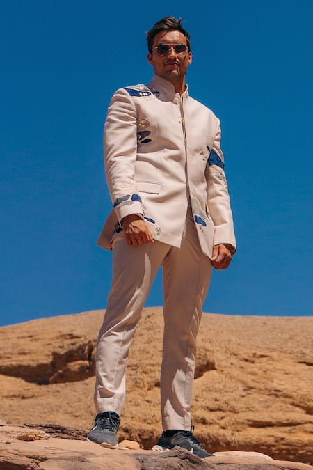 Sahil Kochhar Aban Fish Applique Bandhgala Jacket 