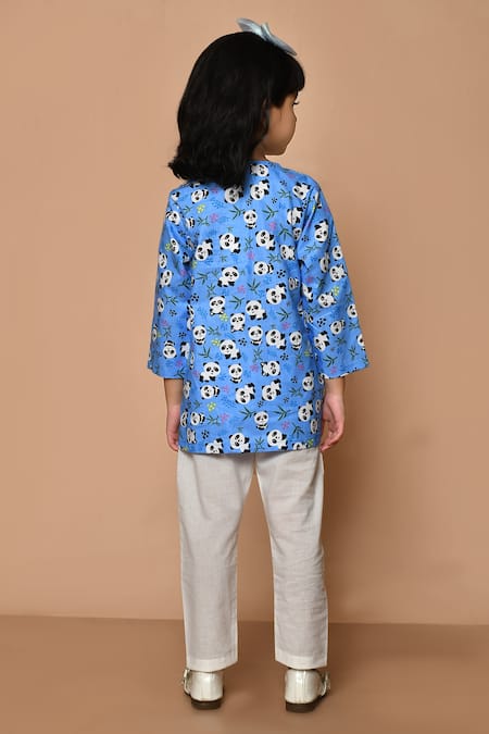 Pankhuri By Priyanka Panda Print Kurta & Pyjama Set 