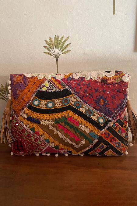 Shop Bhavna Kumar Patch Work Boho Bag at Aza Fashions Shop_Bhavna Kumar_Patch Work Boho Bag_at_Aza_Fashions