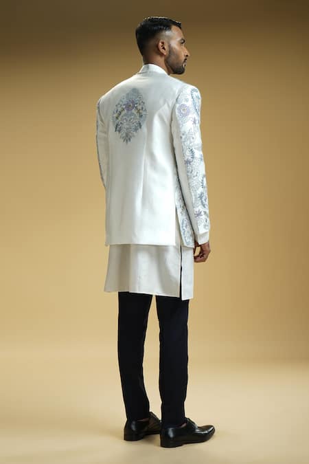 Kommal Sood All Over Flower Embroidered Jacket Trouser Set 