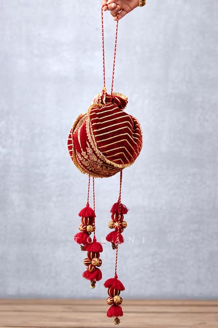 Torani Sindoori Gurleen Silk Velvet Potli 