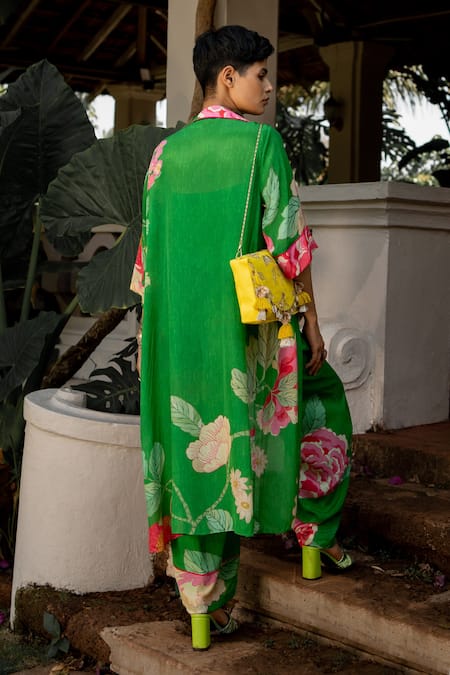 Paulmi And Harsh Spring Blooming Floral Print Jacket & Pant Set 