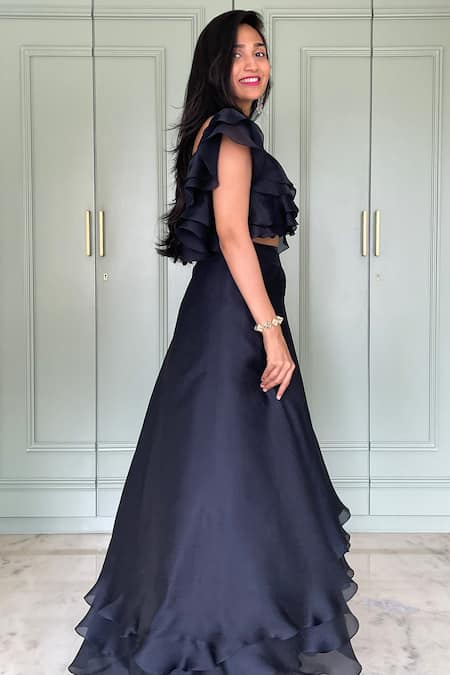 Elemente Aarna Ruffle Top & Skirt Set 