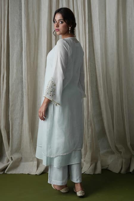 Kanika Sharma Embroidered Kurta & Cotton Palazzo Set 