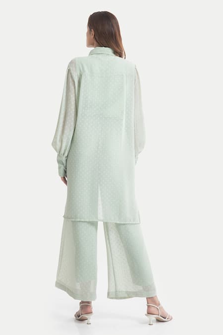 House Of Thl Rosa Embellished Shirt & Trouser Set 