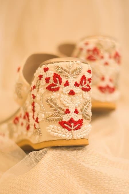 Around Always Cira Pearl Embellished Wedges 