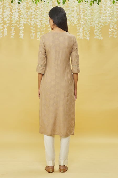 Samyukta Singhania Lotus Print Straight Kurta 