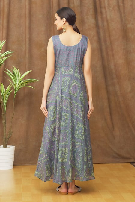 Naintara Bajaj Bandhani Pattern Anarkali With Dupatta 