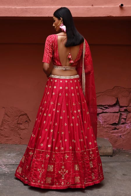 Deep Thee Zardozi Embroidered Bridal Lehenga Set 
