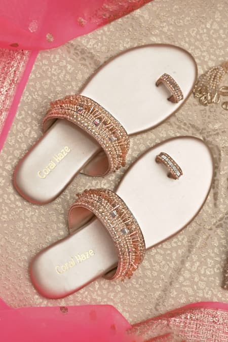 Coral Haze Adah Toe Ring Flats 