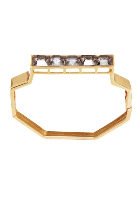 Esme by Aashna Dalmia Grey Embellished Bead Bracelet 