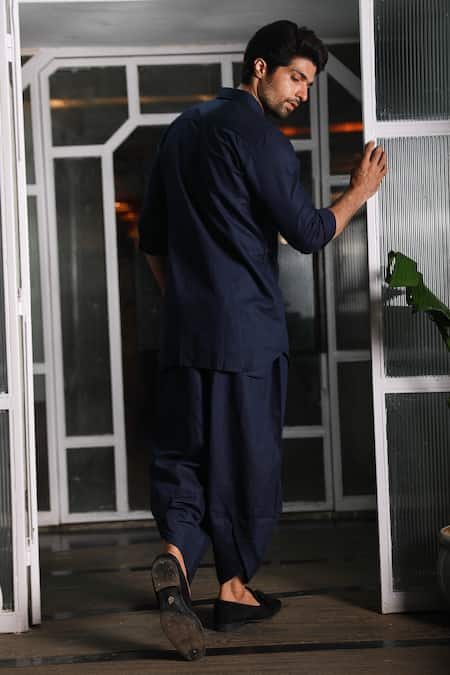 Echke Linen Kurta & Dhoti Pant Set  