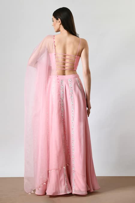 Salt And Spring Hand Embroidered Lehenga Set 