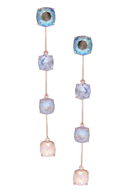 Esme by Aashna Dalmia Swarovski Embellished Long Earrings 