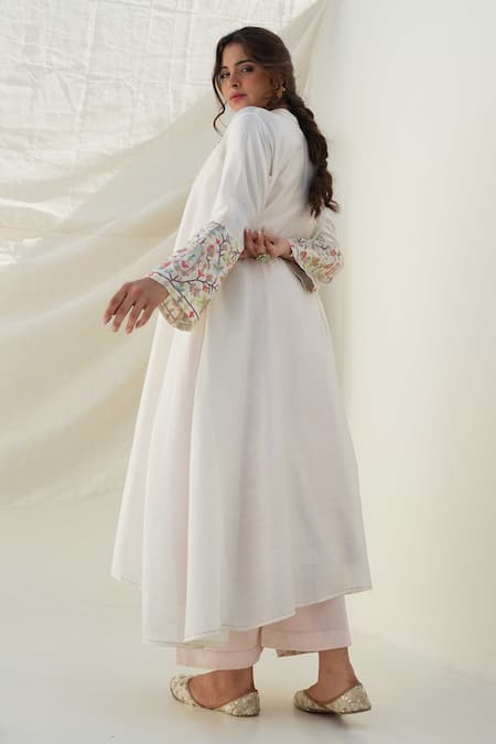 Kanika Sharma Chanderi Angarkha & Palazzo Set 