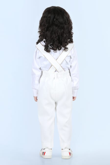 The Little Celebs Pintuck Shirt & Suspender Pant Set 