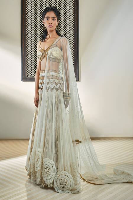 Surily G Badla & Crochet Embroidered Dupatta 