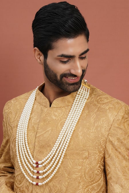 Ruby Raang Colorblock Beaded Layered Necklace 