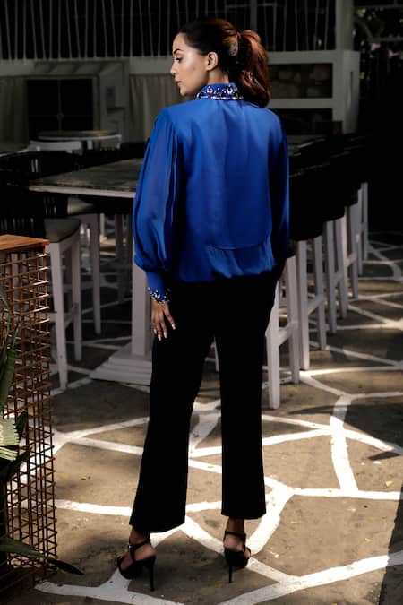 Echke Collar Embellished Top 