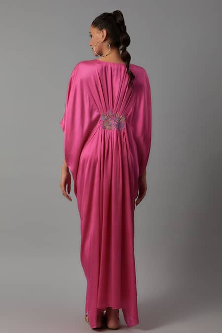 The Aarya Satin Bead Embroidered Kaftan 