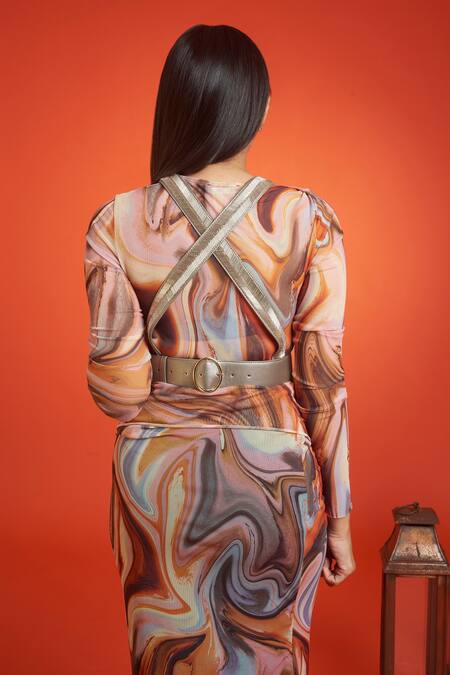 Shop And Also Silver Embellished Innocence Vegan Body Belt at Aza Fashions Shop_And Also_Silver Embellished Innocence Vegan Body Belt_at_Aza_Fashions