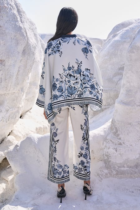 Shop Dash And Dot Ivory Polyester Embroidery Bandeau Neck Floral Pattern Boxy Shirt And Pant Set at Aza Fashions Shop_Dash And Dot_Ivory Polyester Embroidery Bandeau Neck Floral Pattern Boxy Shirt And Pant Set _at_Aza_Fashions