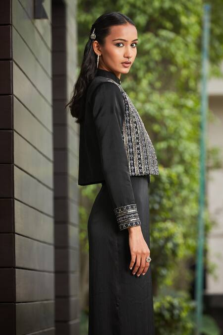 Bohame Aaliyah Hand Embroidered Jumpsuit With Jacket 