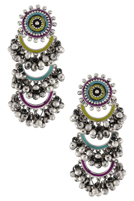 Tribe Amrapali Gowri Ghungroo Layered Earrings 