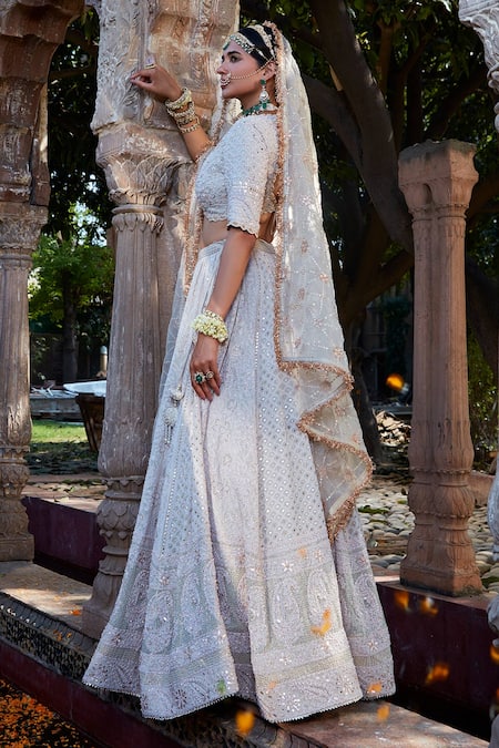 Kritika Dawar Mukaish Embroidered Bridal Lehenga Set 