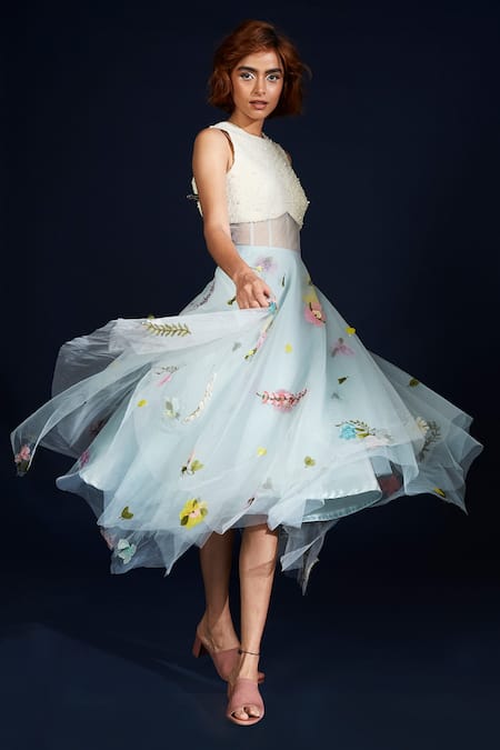 Archana Rao Embroidered Corset Dress 