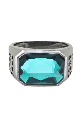 Buy ESME Grey Stones Geometric Embellished Ring at Aza Fashions Buy_ESME_Grey Stones Geometric Embellished Ring _at_Aza_Fashions