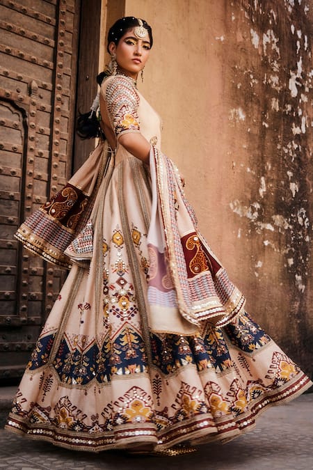 The Royaleum Aztec Print Anarkali With Dupatta 