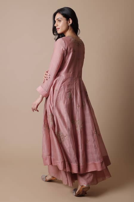 Rhua Afra Floral Embroidered Anarkali Set 