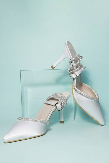 Shop_Myra_White Embellished Love Affair Pointed Toe Heels _at_Aza_Fashions