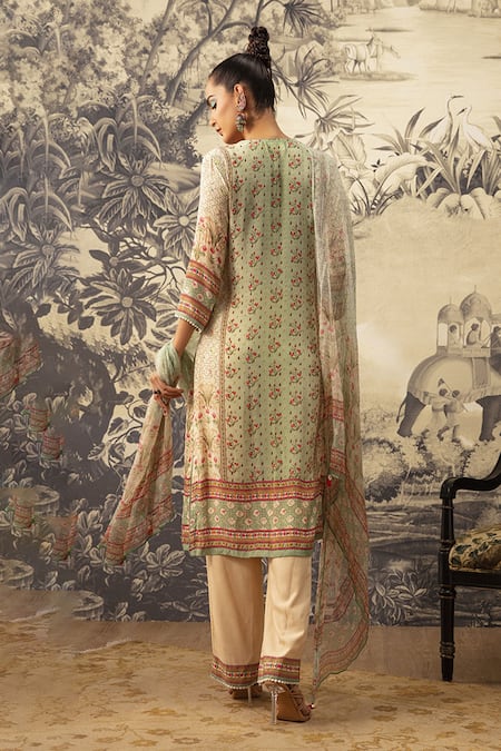 Kalista Zuri Floral Print Kurta Pant Set 