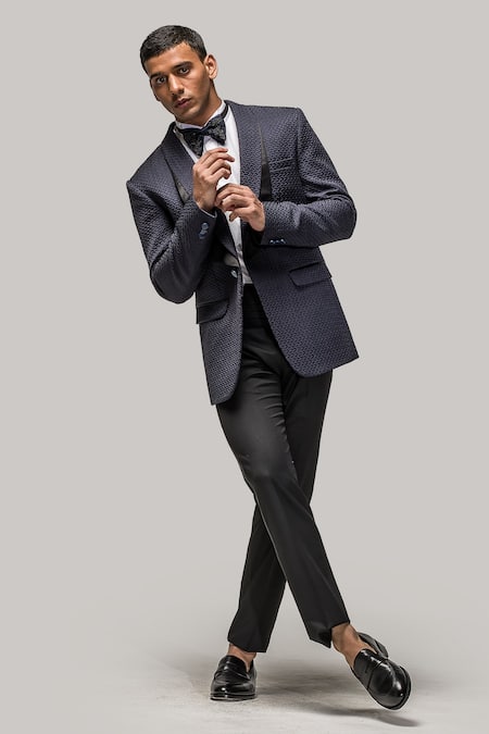 Asuka Geometric Pattern Blazer & Trouser Set 