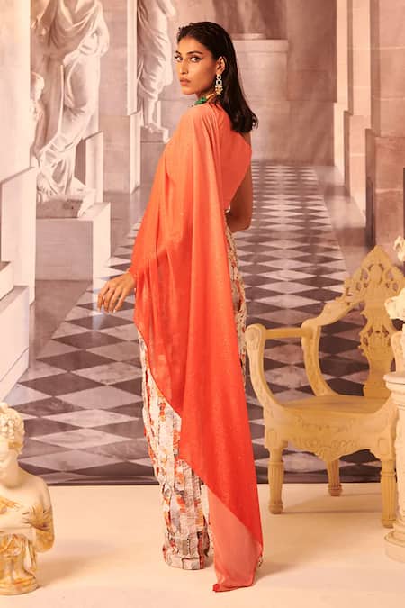 Shop Gauri Dhawan Multi Color Handcrafted Cotton Textile Stripe Structured Pattern Trousers at Aza Fashions Shop_Gauri Dhawan_Multi Color Handcrafted Cotton Textile Stripe Structured Pattern Trousers_at_Aza_Fashions