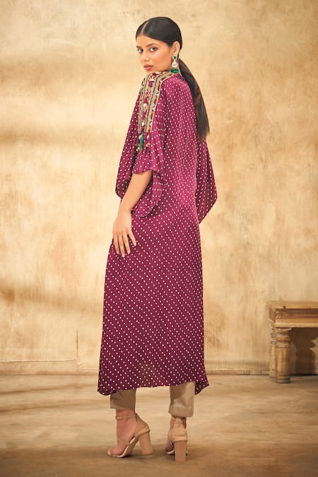 Aditi Somani Bandhani Pattern Tunic 