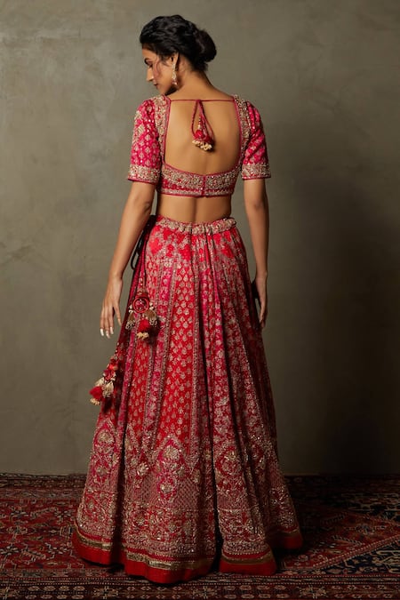RI.Ritu Kumar Jaya Floral Zardozi Embroidered Bridal Lehenga Set 