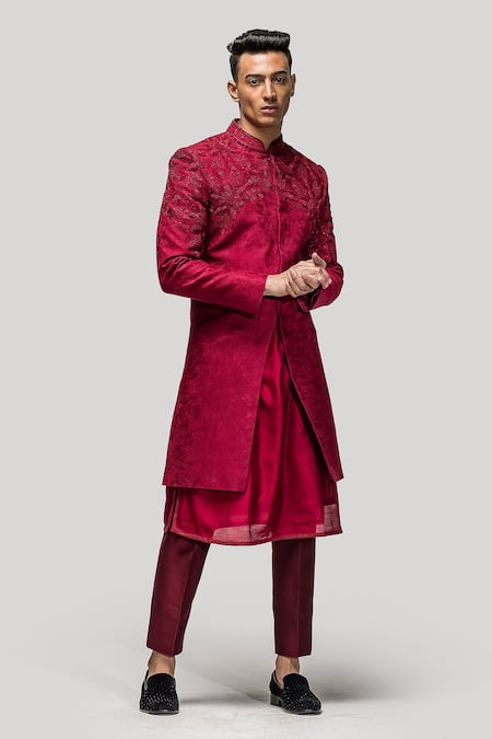 Asuka Chanderi Silk Sherwani Set 