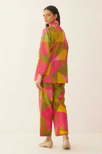 Shivani Bhargava Grid Print Short Jacket & Pant Set 