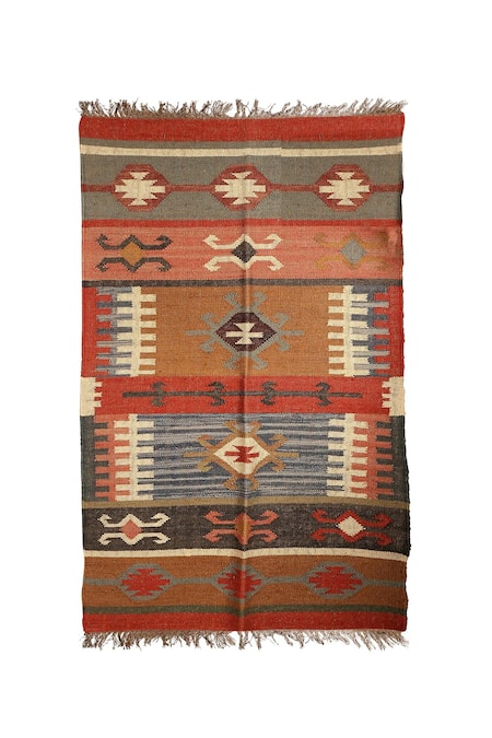 Nakshikathaa - Homeware Jute Wool Hand Woven Rug 
