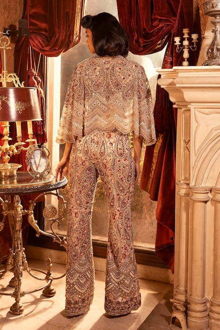 Ridhima Bhasin Zaheen Embroidered Cape Pant Set 